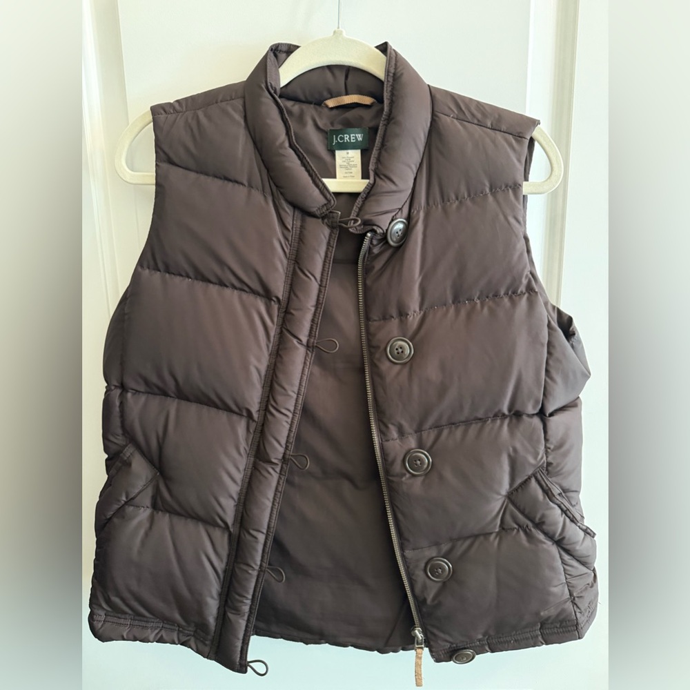 J. Crew Chocolate Quilted Vest